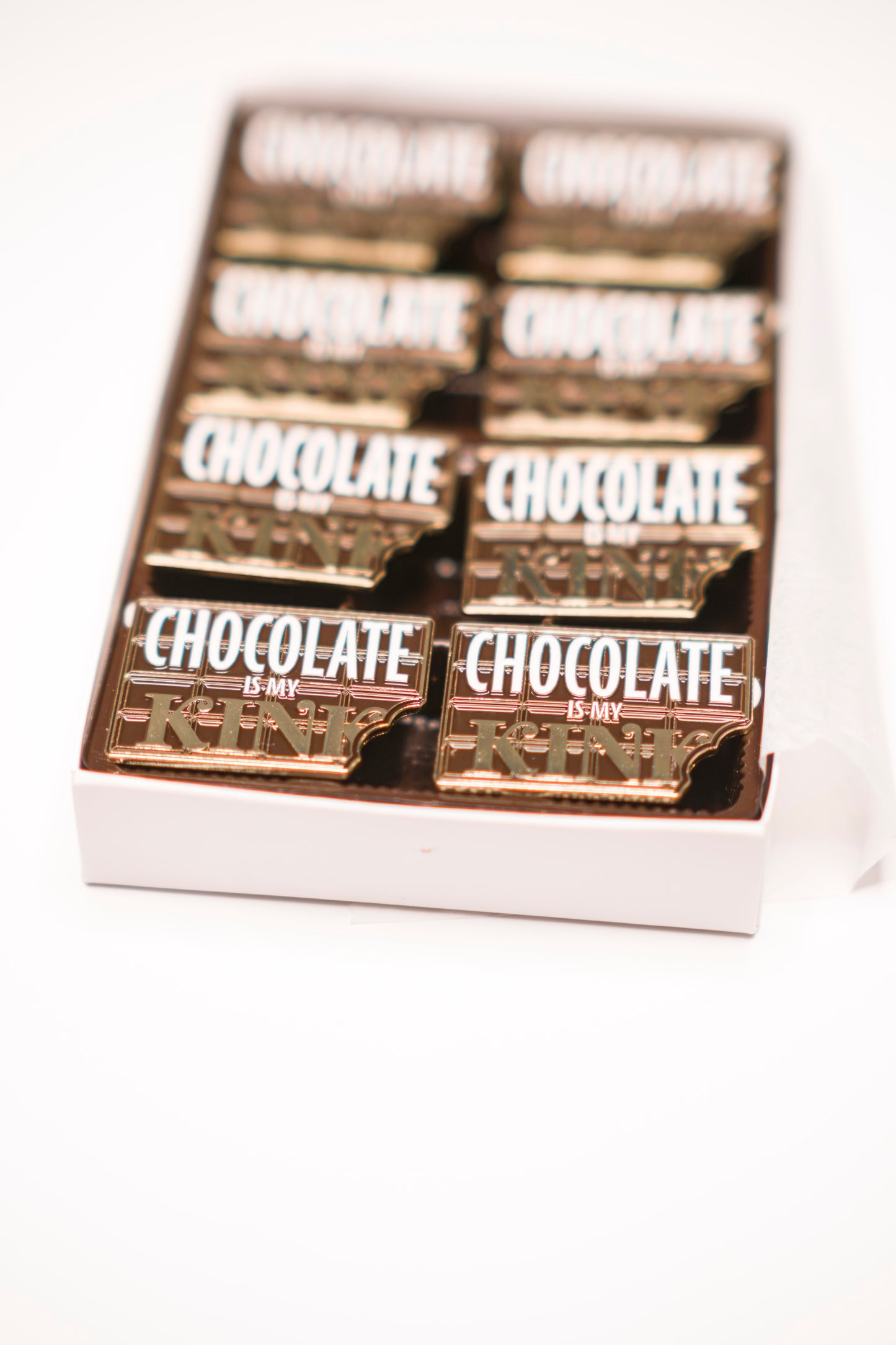 Chocolate Is My Kink Enamel Pin