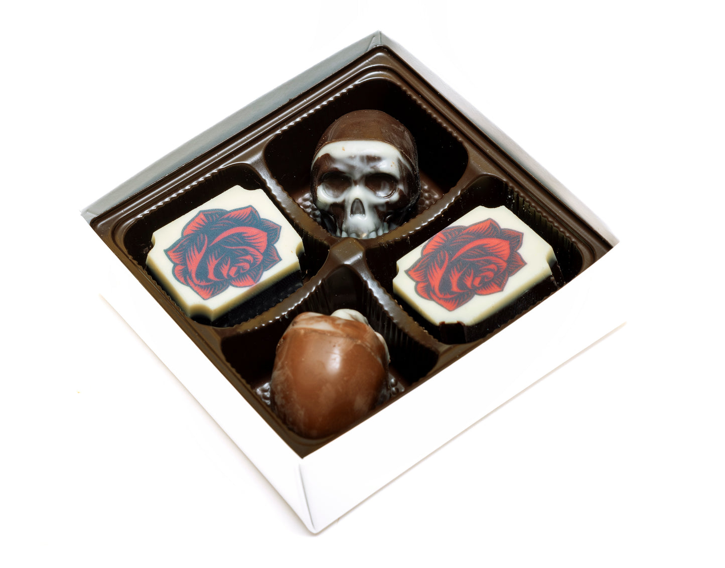 4-Piece Roses & Skulls